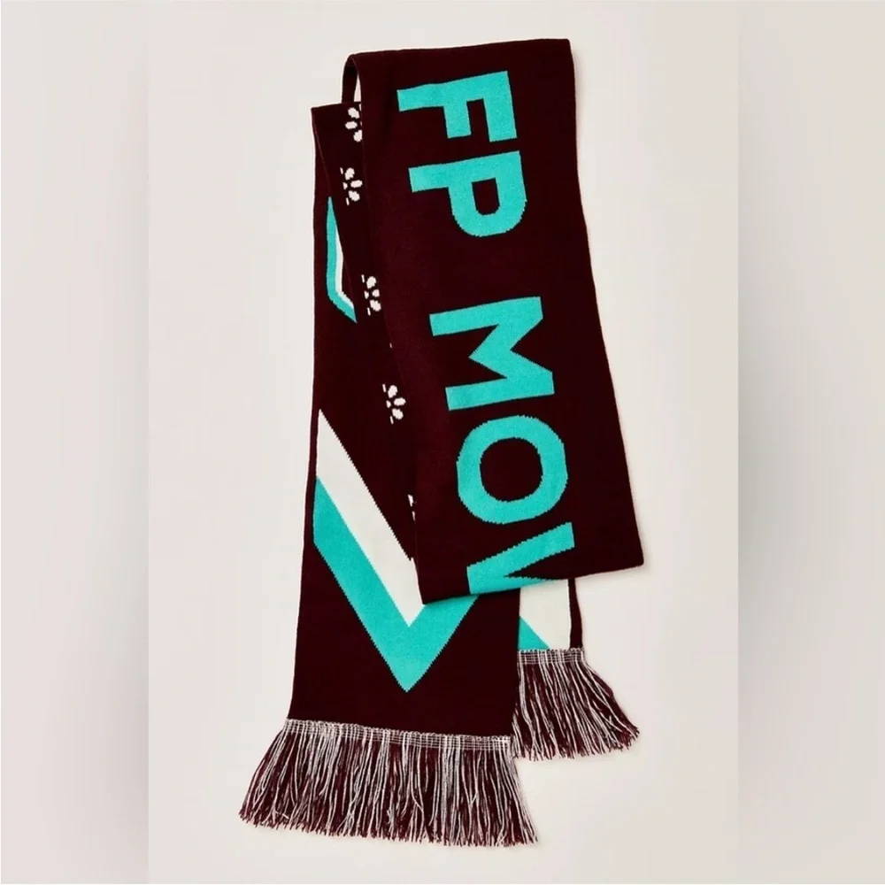 Free People Movement Big League Reversible Scarf in Mahogany NWT